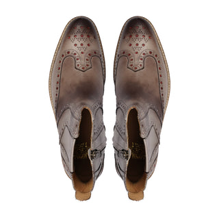 Carlos - Men's Burnished Gray Calf Leather Chelsea Boot