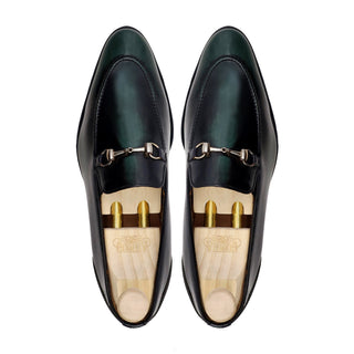 Detroit - Men's Burnished Green Box Leather High Shine Loafer