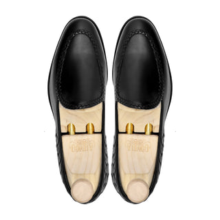 Ivanovic - Men's Black Calf and Hand Woven Calf Leather Loafer