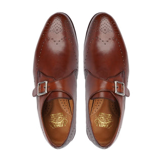 Zajburg- Men's Tan Calf Leather Single Monkstrap