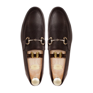 Abada - Men's Dark Brown Pebble Grain Leather Loafer