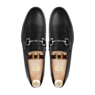 Abada - Men's Black Pebble Grain Leather Loafer