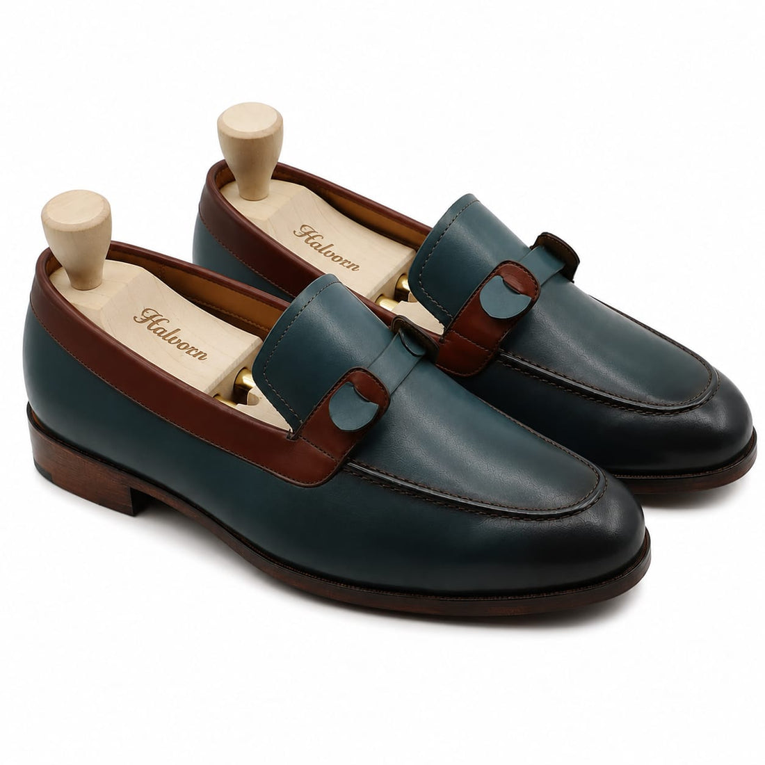 Prehnite - Men's Sea Green Calf Leather Loafer